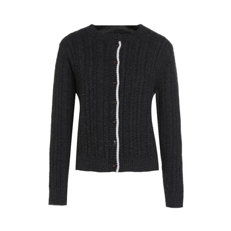 Barn Wind Intellectual Wool Cardigan - Women's 25 Year Winter Edition Knitted Thread Design Daily Commuter Knitted Sweater