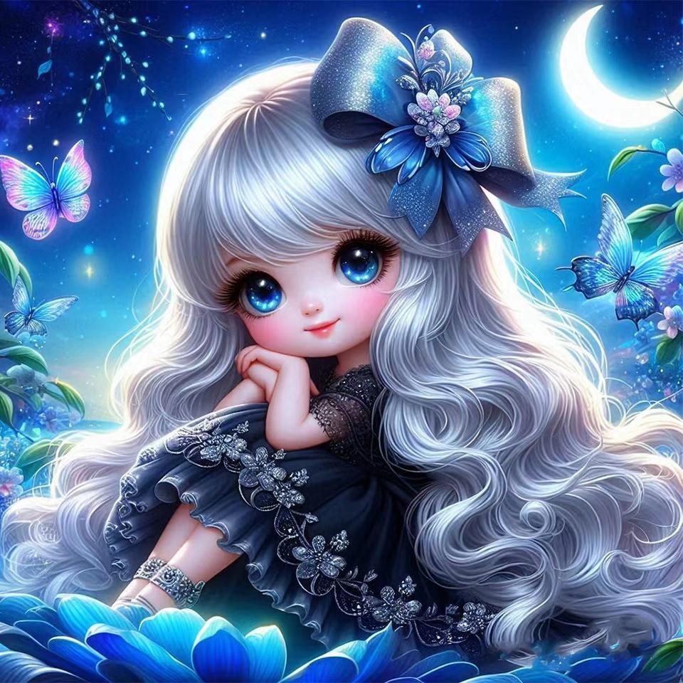 Diy Cartoon Square Diamond Princess Painting Kit Girl Flower Cross Embroidery Handmade Mosaic Art Gift 2024 New Home Renovation
