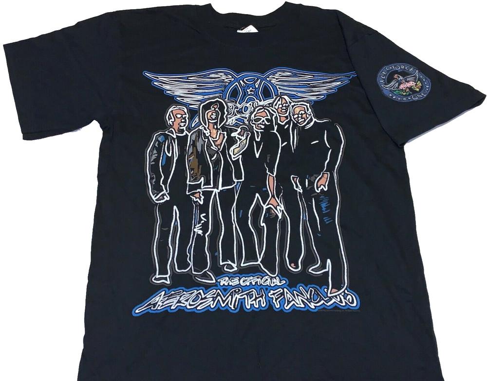 Редкий! Винтажная футболка Aerosmith Fan Club Джо Перри Стивен Тайлер Новая! Новая с биркой, размер M, унисекс, футболка