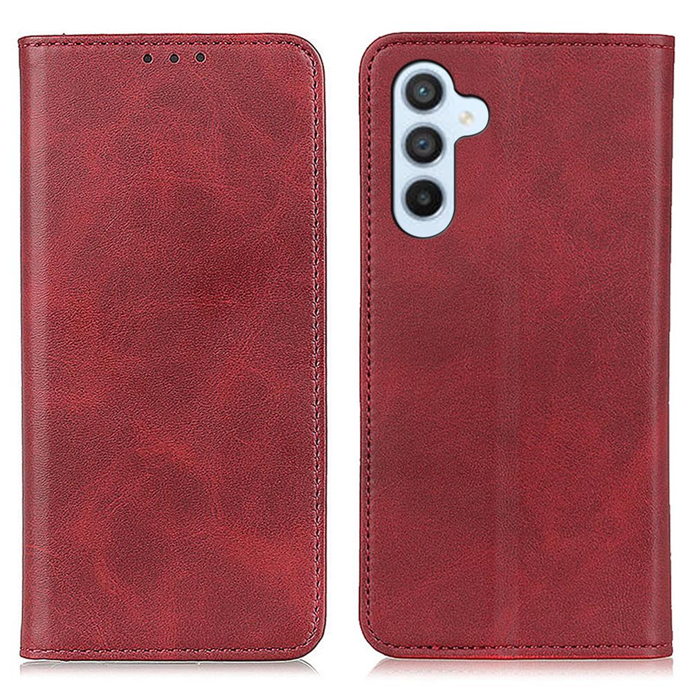 For Samsung Galaxy S26+ Case Cowhide Texture Split Leather Flip Wallet Phone Cover