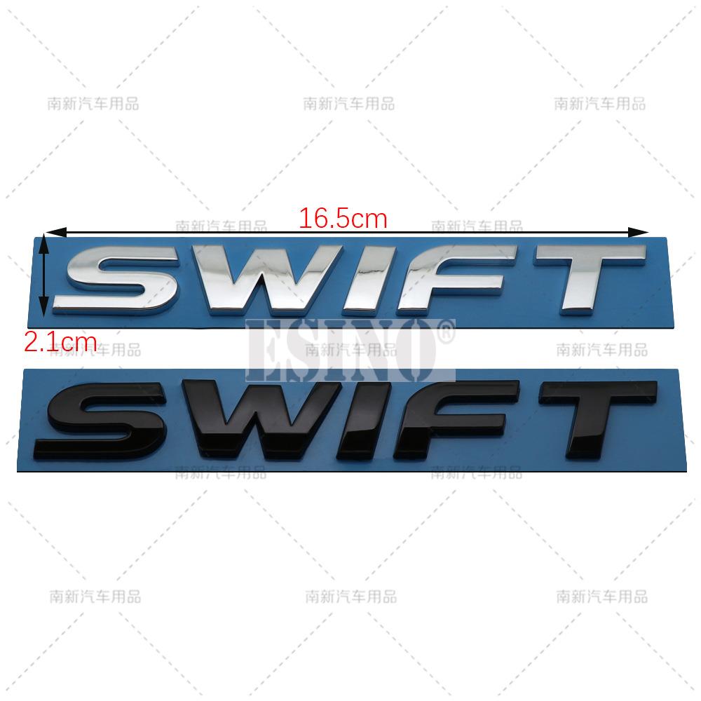 Car Styling Swift 3D ABS Adhesive Emblem Trunk Badge Fender Sticker Body Decal for Suzuki Swift