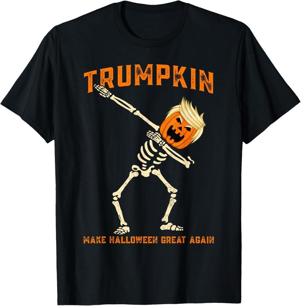 Dabbing Skeleton Trump Trumpkin Make Halloween Great Again T-Shirt Unisex T-Shirt