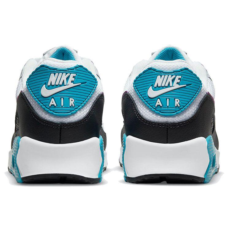 Nike Кроссовки мужские Nike Air Max 90 Premium Lagoon Blue Белые Акватон Черные DM8318-100
