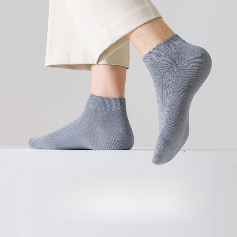 Мужские носки, Летние тонкие хлопковые носки, Антибактериальные, Не скатывающиеся, Дезодорирующие, Влаговпитывающие и Дышащие, Летние спортивные носки-лодочки для мужчин