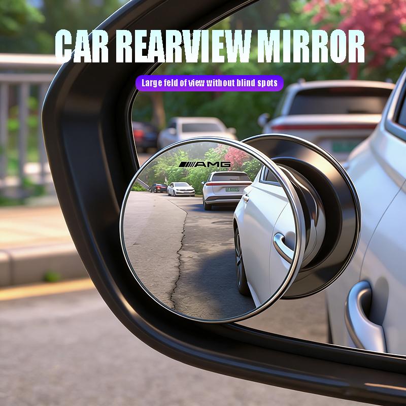 Car Rearview Mirror Reverse 360 ° Assist Convex Mirror For Mercedes Benz AMG A B C E G CLA W211 W203 W204 C260 E300L Valve cap CB1