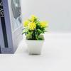 Plastic Green Plant Ornament With Daisy And Palm For Bedroom And Living Room Decor