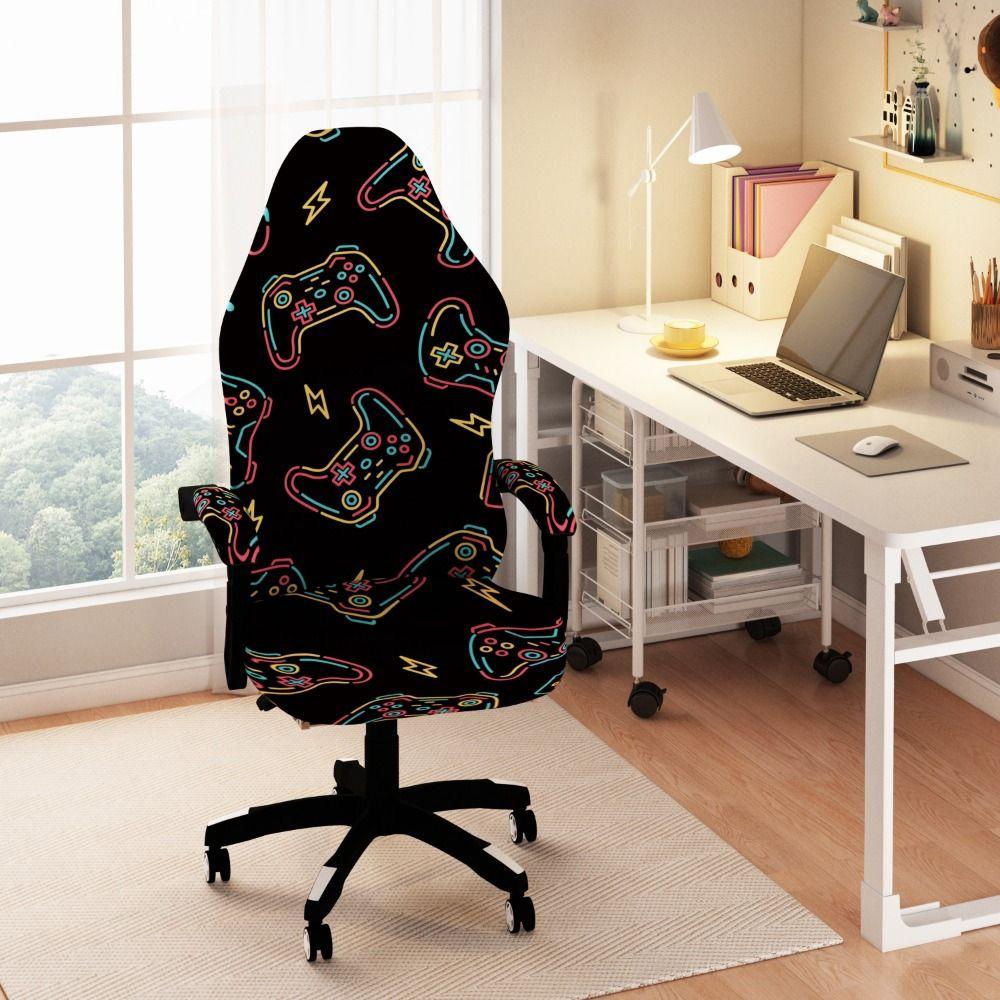 Velvet Gaming Chair Cover Soft Elasticity Computer Seat Chair Covers Armchair Slipcovers