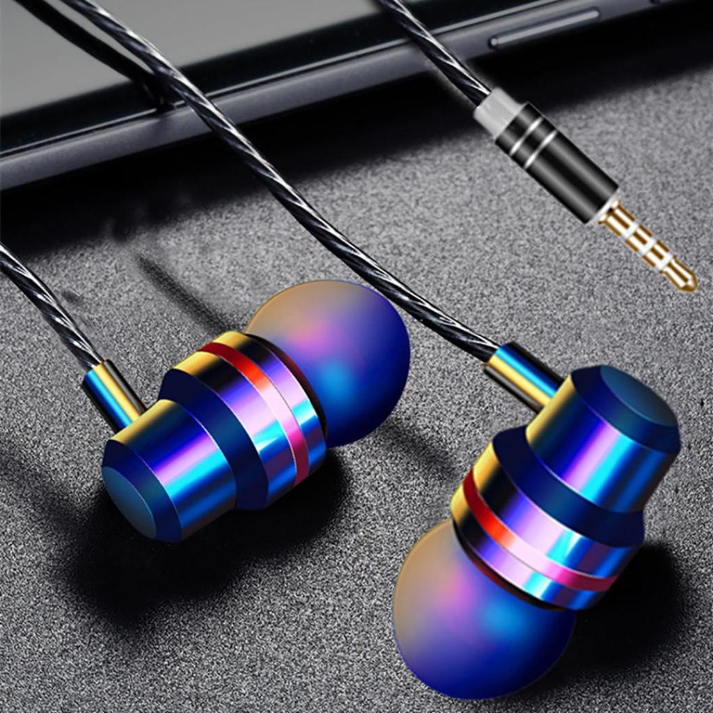 Универсальные наушники-вкладыши с металлическим корпусом и проводным управлением с тяжелыми басами, микрофонные наушники