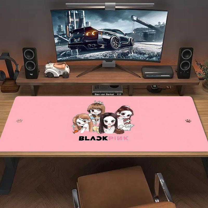 Blackpink Blink Lace Solid Color Mouse Pad Large Gaming Table Cushion Non-slip Laptop Tablet Big Mousepad XXL Mat Mini PC Playmat With Lock edge