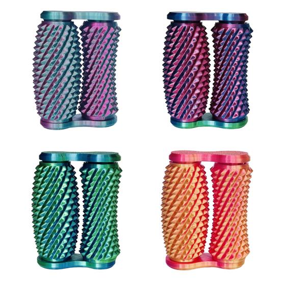 Напечатанная на 3D-принтере колючая роликовая игрушка-непоседа для снятия тревоги и стресса для детей, подростков и взрослых, ручной бугристый массажный ролик