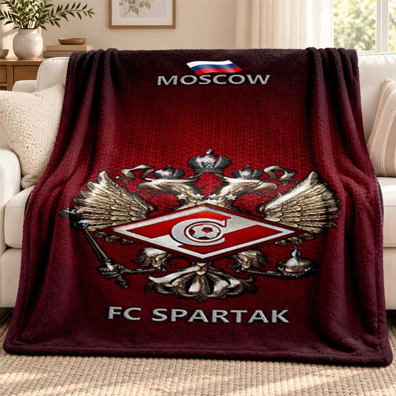 FC Spartak Moscow blanket Flannel Blanket Soft Cozy Plush Throw for Sofa Bed Lightweight Home Decoration Outdoor camping