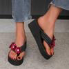 Fashion 2024 Fashion Shoes for Women Flip Flops Women's Slippers Platform Casual Slippers Women Crystal Floral Wedges Light Ladies Shoes