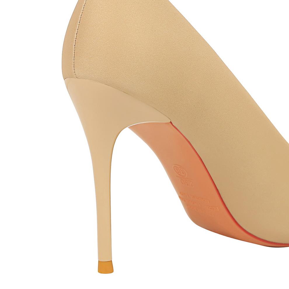 BIGTREE Корейская версия модной простой педикюрной модели для похудения, очень высокий каблук, тонкий каблук, женская обувь на высоком каблуке с острым носком и неглубоким ртом, одинарные туфли