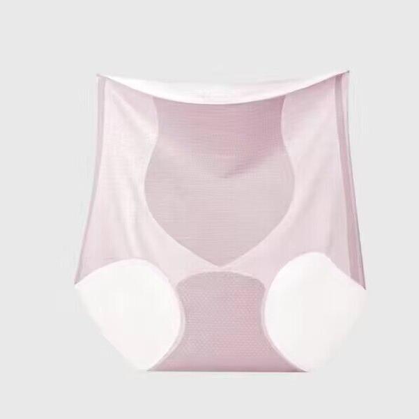 Женское нижнее белье Ice Silk с высокой талией в цвете Nude — ультратонкое, бесшовное, с подтяжкой живота и увеличением ягодиц