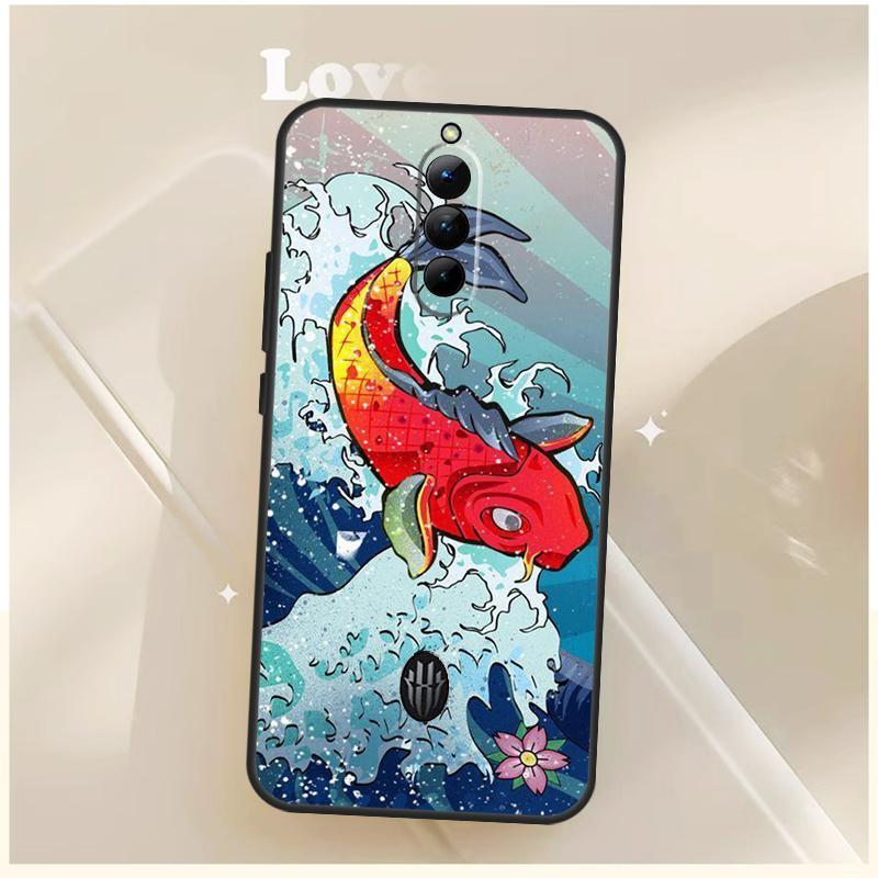 Tattoo Japanese Koi Dragon Wave Case For ZTE Nubia Red Magic 10 Air 6S 7S 6 7 For RedMagic 11 10 9 8 9S 8S 10S Pro Plus Cover