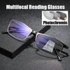 Smart Photochromic Presbyopia Glasses Progressive Multifocal Reading Eyeglasses Finished Prescription Near Far Bifocal Eyewear