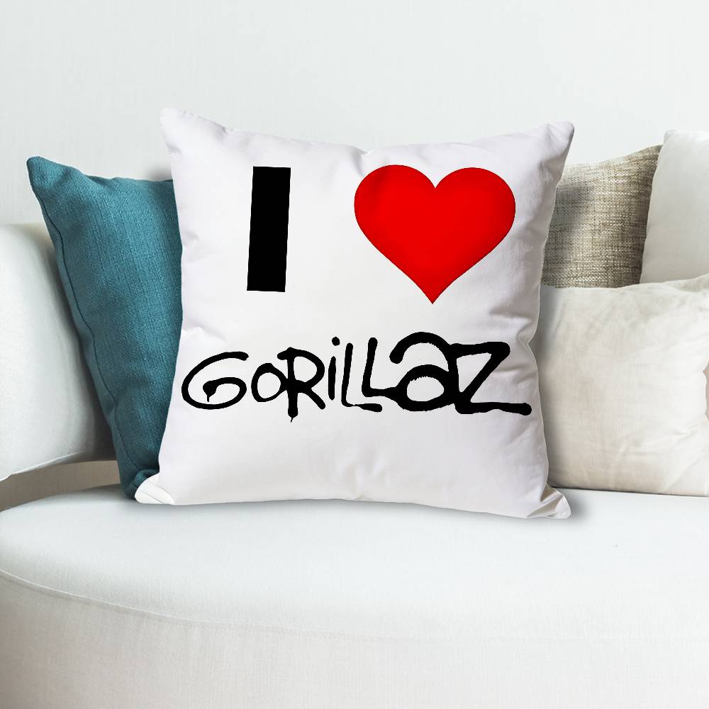 GGorillaz The Mountain Anime Celebrity Merchandise AllMatch Printed Pillow Case Sofa Car Office Room Decoration Protector