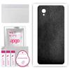 apgo Protective Skin Sticker for the Back Compatible with Vivo Y1s, Wrap Film, Foil, Vinyl - Pattern Black Leather