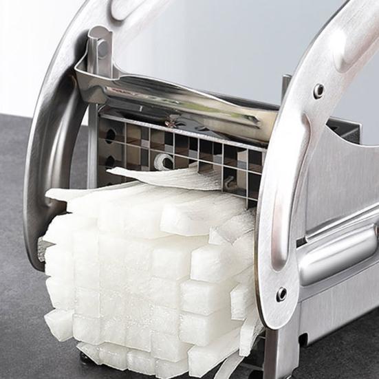 Potato Cutter Efficient Fruit And Vegetable Chopper Manual Food Chopper with 2 Blades Multifunctional Kitchen Fries Machine