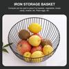 Wire Fruit Basket Metal Bowl Storage Basket Stackable Serving Tray Platter Holders for Snack Vegetables Bread Organizers Black Nice for Home