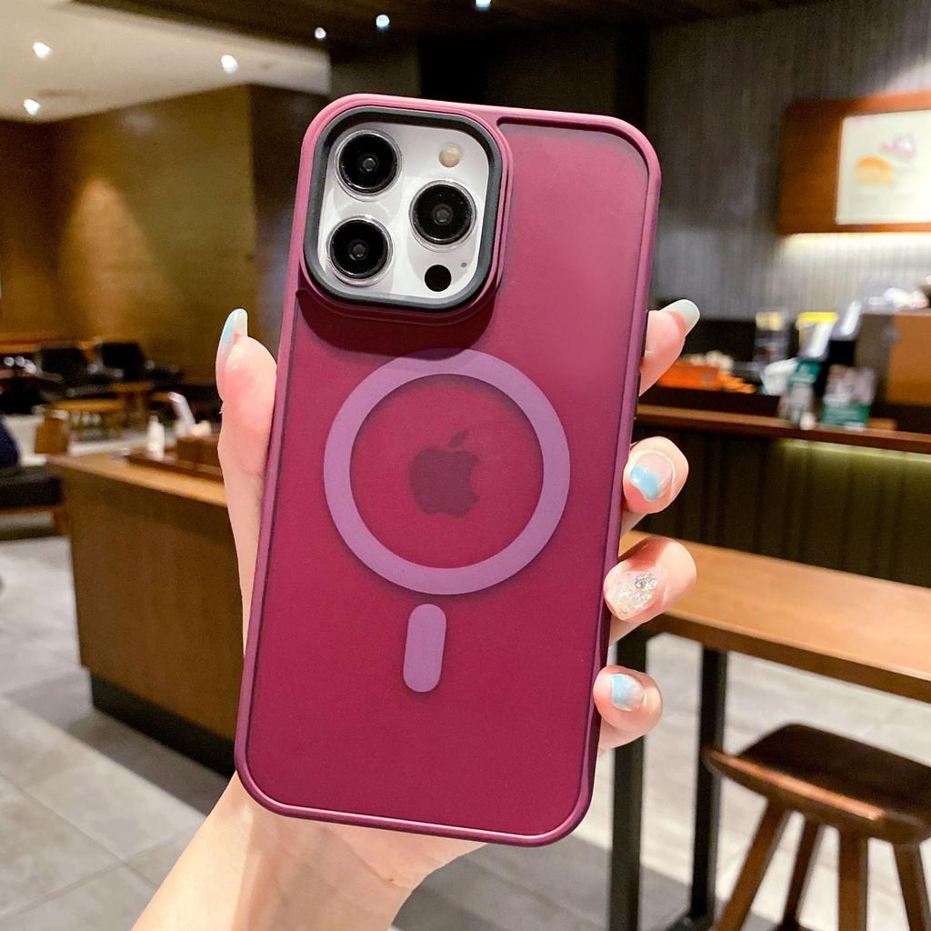 Подходит для iPhone 16 Мягкий цвет Магнитный чехол для телефона Ощущение кожи Apple 15 ProMax Противоударный 14 Защитный чехол от отпечатков пальцев