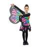 2Pcs/Set Girl Butterfly Wings Costume with Tutu Skirt Vibrant Color Versatile Seasonal Wear Carnival Cosplay Fairy Dress-Up Set