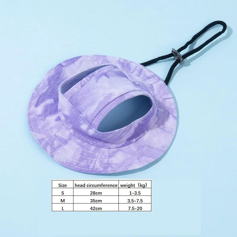 Pets Hat with Ear Holes Adjustable Baseball Cap for Medium Small Dogs Outdoor Dye Cats Sun Cap Pet Outdoor Hat Pet Supplies