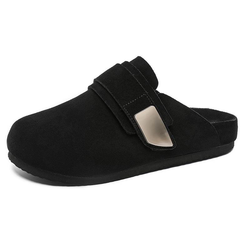 Туфли Boken ретро сумка голова полуподнос обувь удобны для ношения на улице 25 новые сандалии на одной педали 59901 бежевый-J