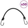 VidaXL Elastic Cords with Reflective Strips and Hooks 50pcs, Elastic Cord with Hook, Elastic Strap with 4008147