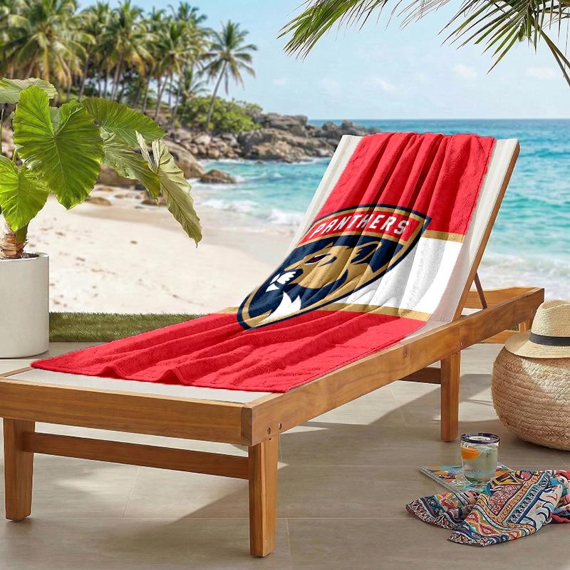 Модное пляжное полотенце Florida Panthers: Идеально для летних приключений Мягкое, впитывающее и быстросохнущее, подходит для плавания и купания