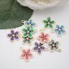 10 Pcs Colorful Flower Pendants Five Petal Flower Charm Jewelry DIY Accessories for DIY Necklace Bracelet Jewelry