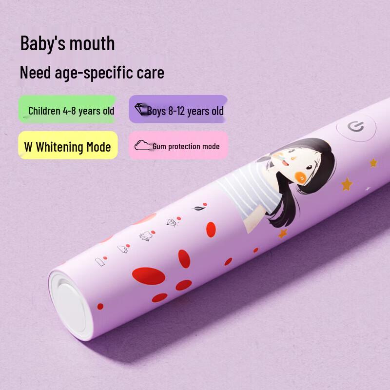 Детская звуковая электрическая зубная щетка Ebonee C1s, штекер CN (адаптер в комплекте)