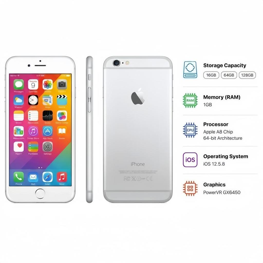 Восстановленный Apple iPhone 6 Plus 128GB Черный/Золотой/Серебристый 5.5" Смартфон с большим экраном Разблокированный Глобальная версия