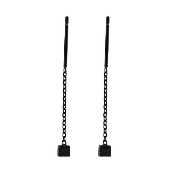 Женские маленькие геометрические кубические длинные висячие серьги-цепочки, ювелирные изделия для вечеринок