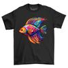Fish Paint Drip Design T-shirt - Dive Into Style! Funny T-shirt, Unisex Printed