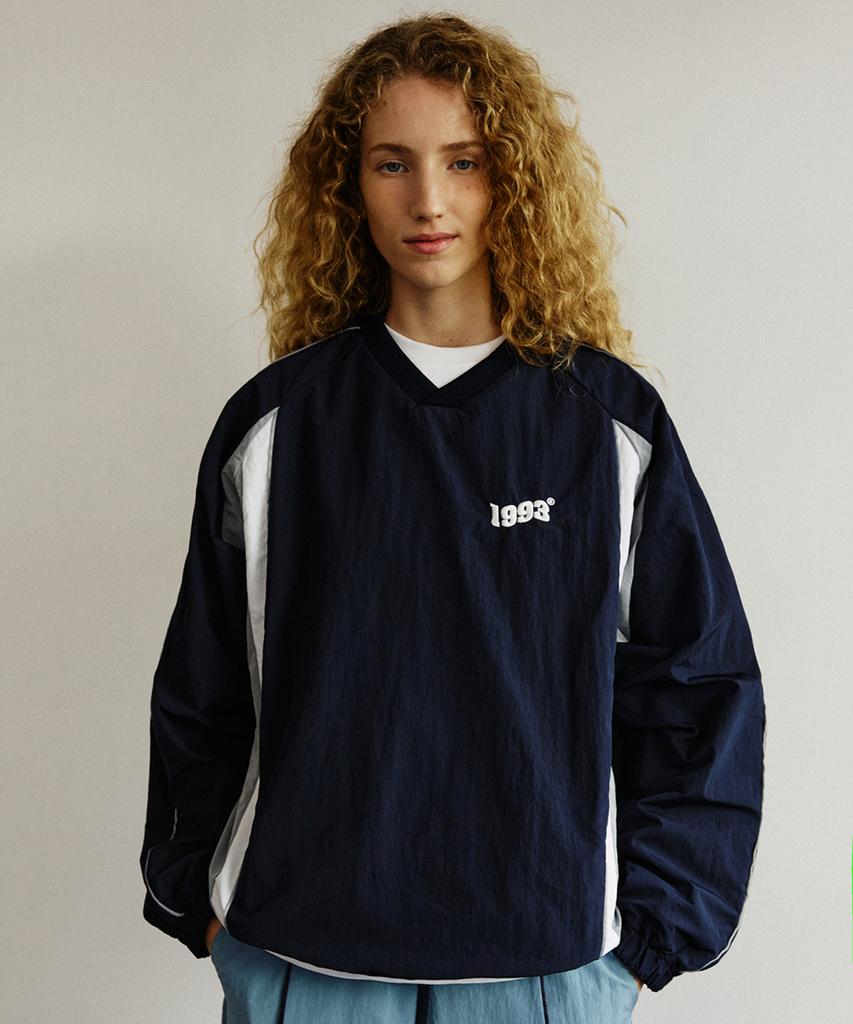 1993STUDIO Vintage Piping Windbreaker_Navy