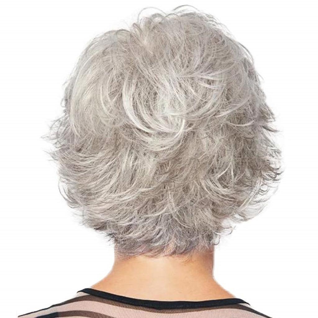 Short Red Wine Brown Synthetic Hair Wigs Black Women Female Haircut Puffy Curly Natural Wig