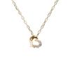Heart Necklace Diamond Pink Gold Natural Stone Gemstone 10K [Shinyo] Women's
