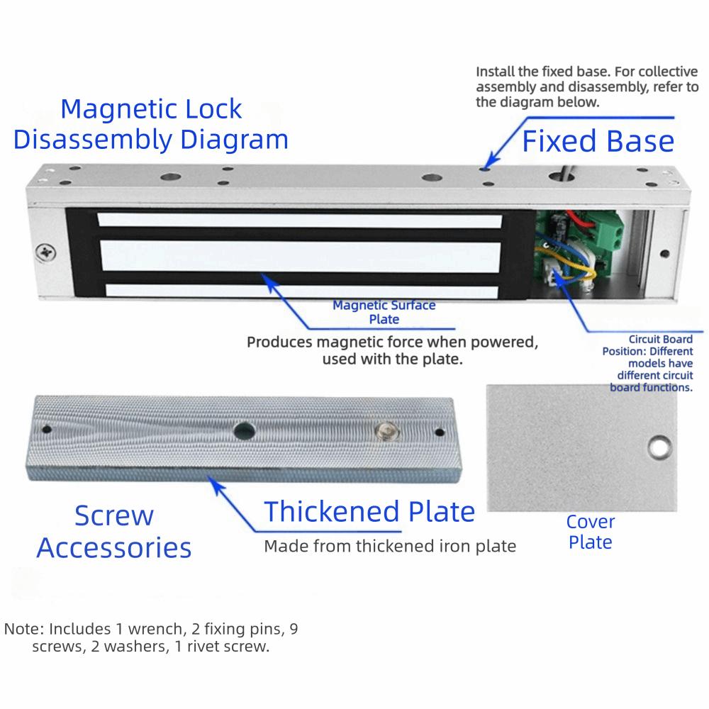 60/280KG Holding Force Electromagnet Lock Magnetic Door Access Control Lock Escaping Room