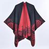 New Scarf Women's Retro Court Style Cashew Flower Thickened Warm Large Shawl Cape