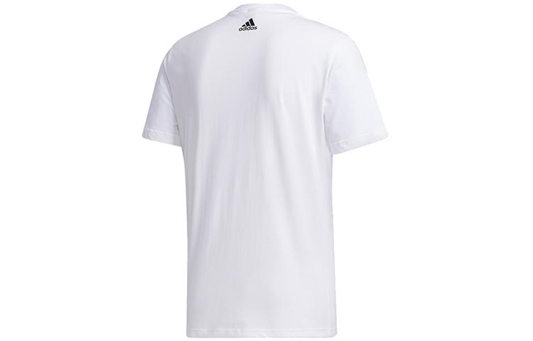 Adidas T Shirts Men's White Crew Neck Moderate Straight Fit GH4418