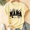 Spooky Season Graphic T-shirt Short Sleeve Tops Halloween Mama Retro Aesthetic Party T-shirt This Mama Loves Her Boos Shirts
