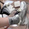 Sweat Absorption Mid Tube Socks Spring and Autumn Ruffle Dot Socking New Dot Socks  for Women