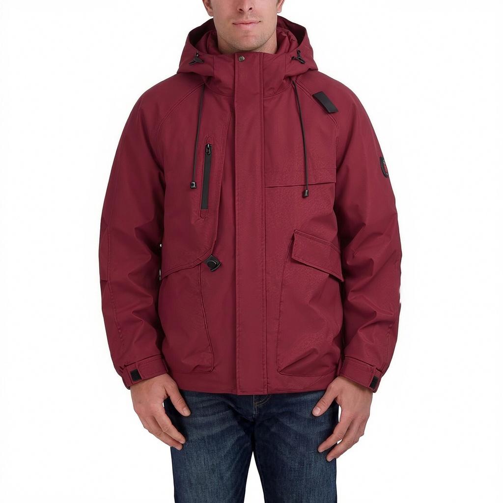Men's Outdoor Jacket Spring Lightweight Windproof Paneled Design for Hiking and Travel
