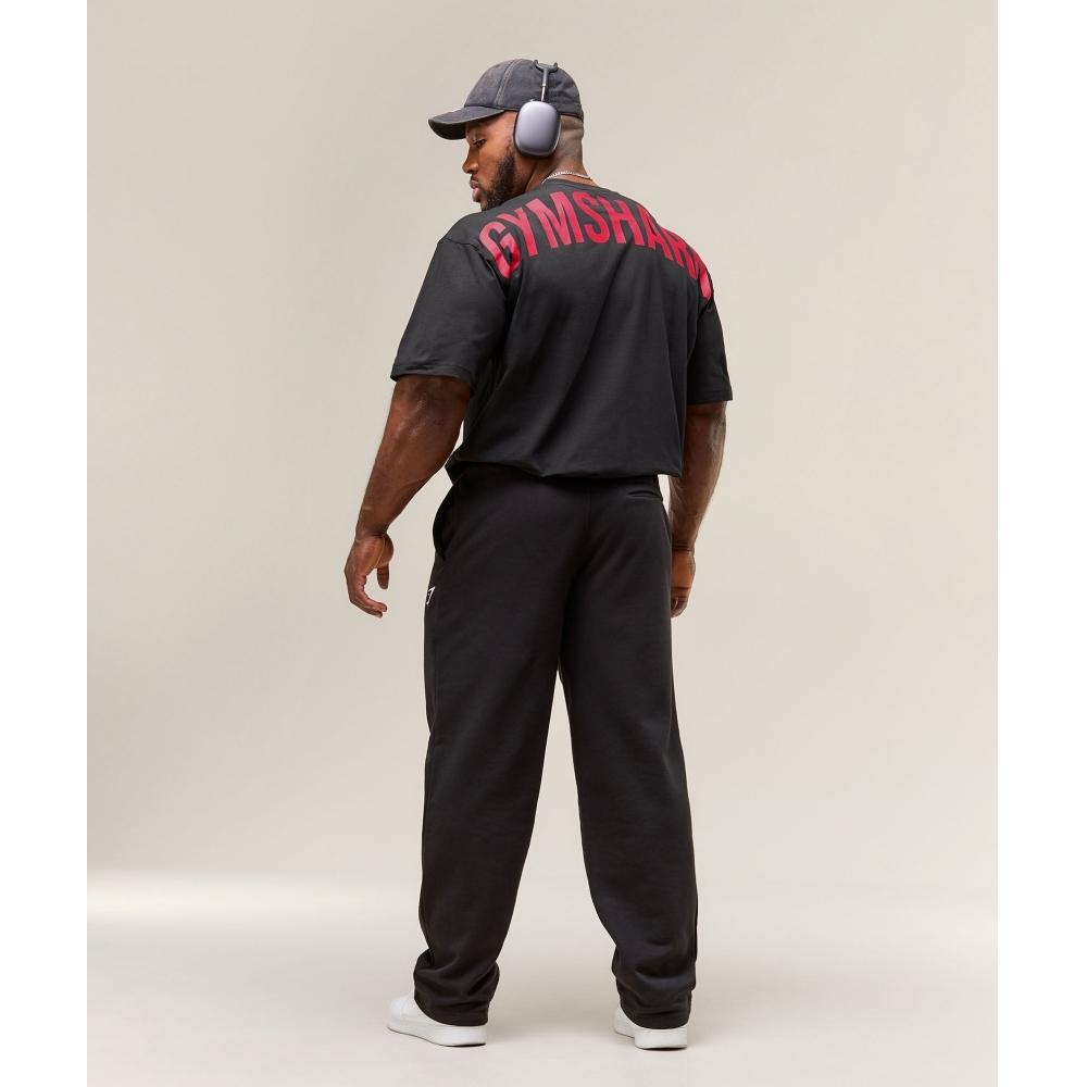 Gymshark Футболка Power T чёрная с кондиционером красная A2c9e Bc1d