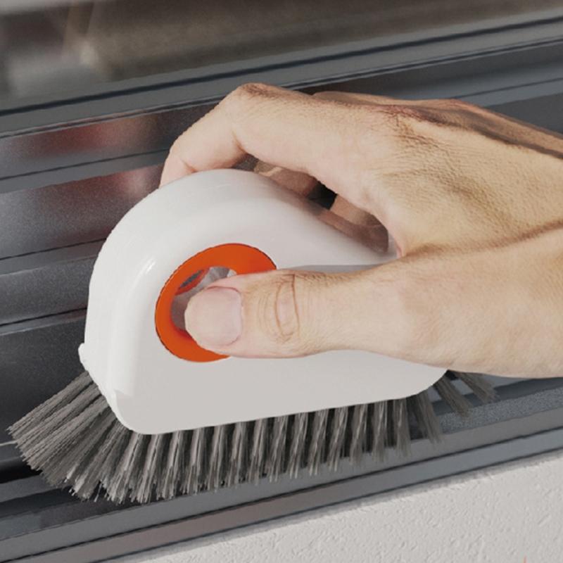 Double Window Cleaning Tool With Soft Bristles And Hanging Hole Space Saving Kitchen Bathroom Essential