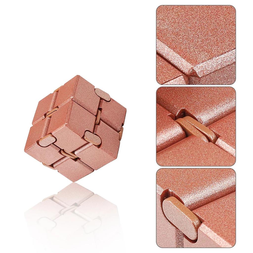 Alloy&Plastic Infinity Cube Fidget Toy Ultra-Durable Sensory Stress Reliever for Adults & Kids Anxiety Relief Gift