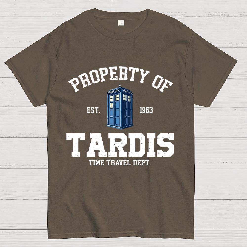 Property of Tardis Unisex 100% Cotton Summer Casual Cool Loose T-Shirt