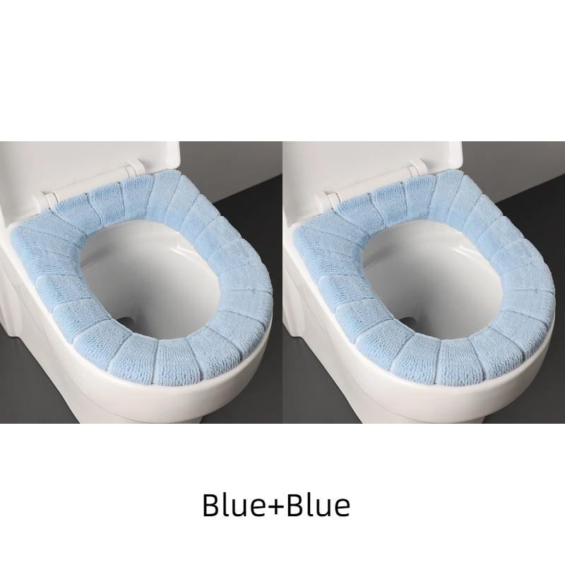 2856A Утолщенная плюшевая O-образная подушка для унитаза Скандинавская универсальная накладка на сиденье для унитаза Подушка для унитаза с флисовой подкладкой Крышка для унитаза