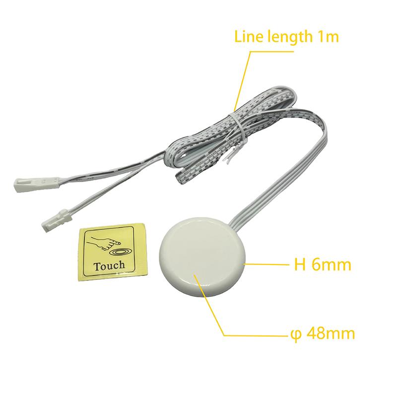 Penetrable Wood Panel Wireless Touch Sensor Led Light Switch 5A Dc 12-24V 60/120W Hand Sweep Control Dimmable Touch Dimmer